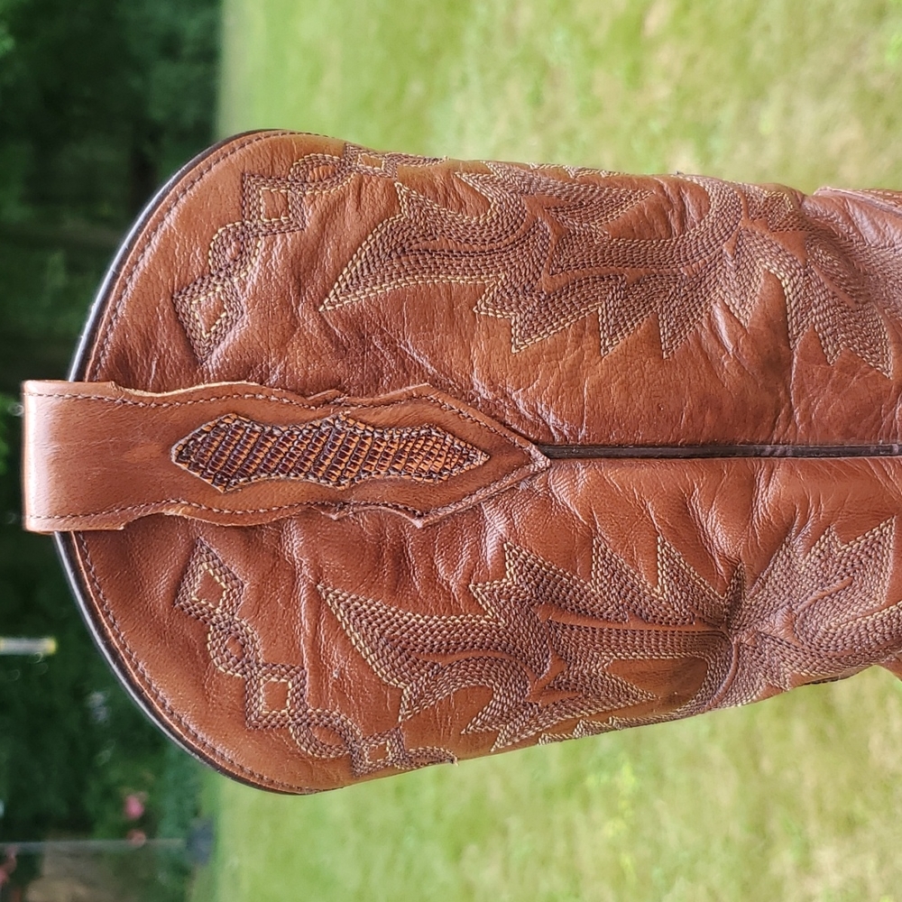 Vintage Dan Post Teju Lizard and Leather Size 7.5 - Picture 6 of 12